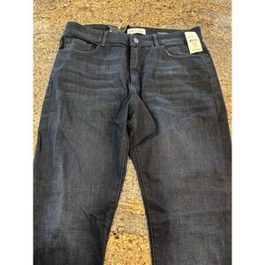 NWT‎ DL1961 Jeans Mens 34x32 Blue Cooper Relaxed Skinny Sepia Dark Wash Denim